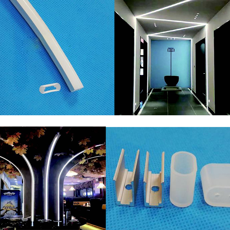 Silicone LED Diffuser Strip Waterproof For 8mm LED Lights Strips - 06*16mm 180° Both Side Emitting
